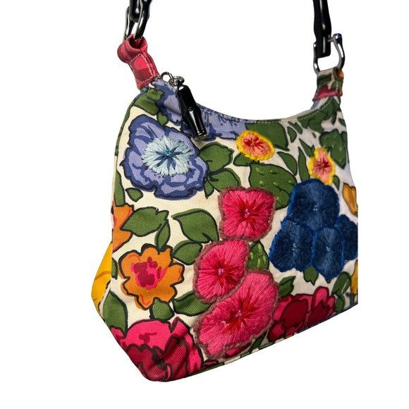 Forever by Fossil Handbag Floral Embroidered Purse Bag - Picture 2 of 9